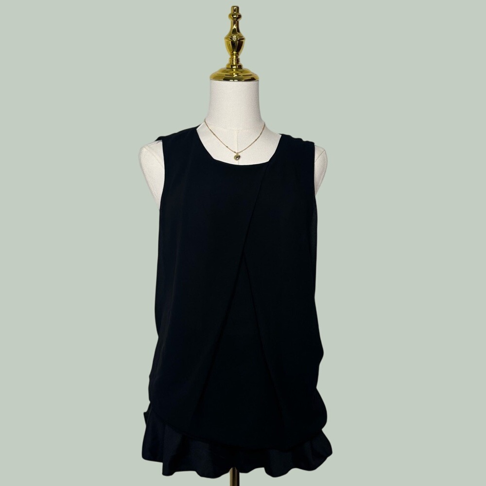 naked zebra black blouse coquette office y2k dainty classy timeless elegant top - Picture 1 of 7